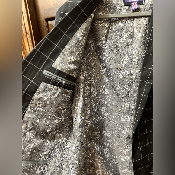 NEW The Savile Row Co. Brixton Brit Skinny Charcoal Grey Blazer size 42L - Picture 6 of 9